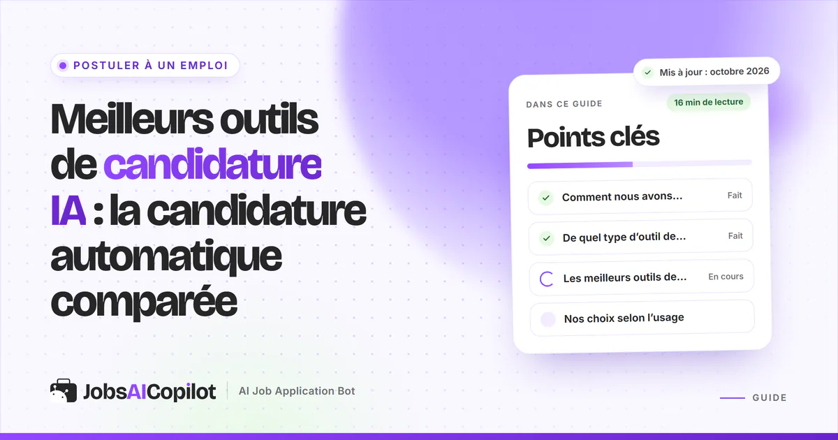 Meilleurs outils de candidature IA 2026 : bots de candidature automatique, extensions de remplissage et outils de CV
