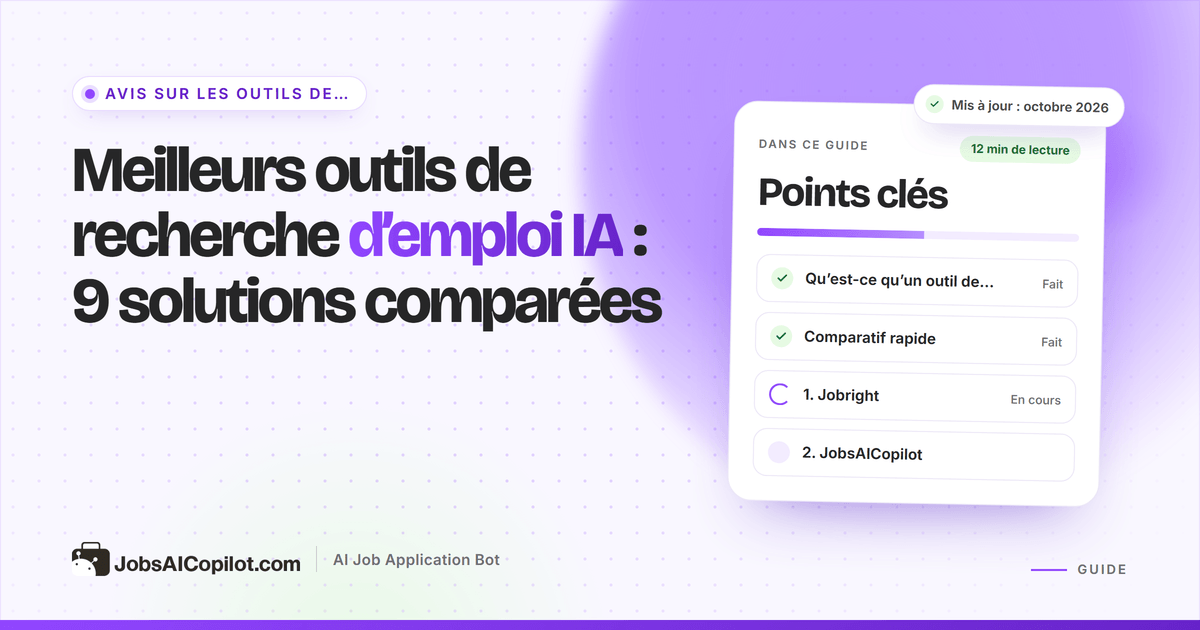 Comparatif de neuf outils de recherche d’emploi IA : suggestions d’offres, remplissage, candidature automatique et prix 2026