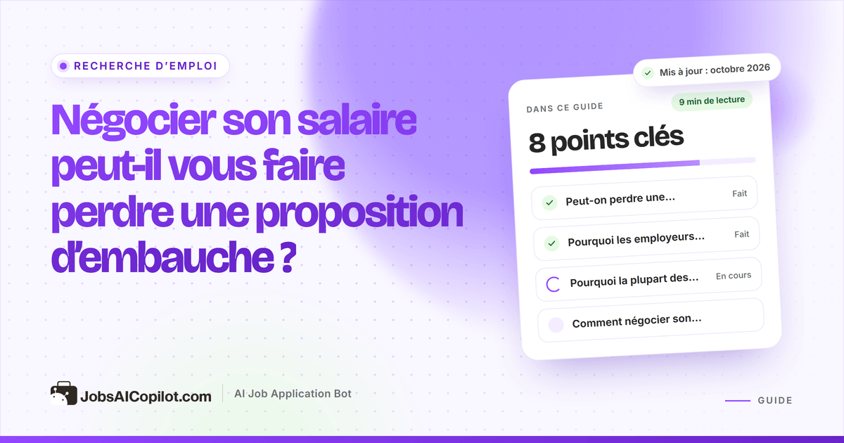 Perdre une proposition d’embauche en négociant son salaire ? Risques, phrases types et que faire si l’offre est retirée