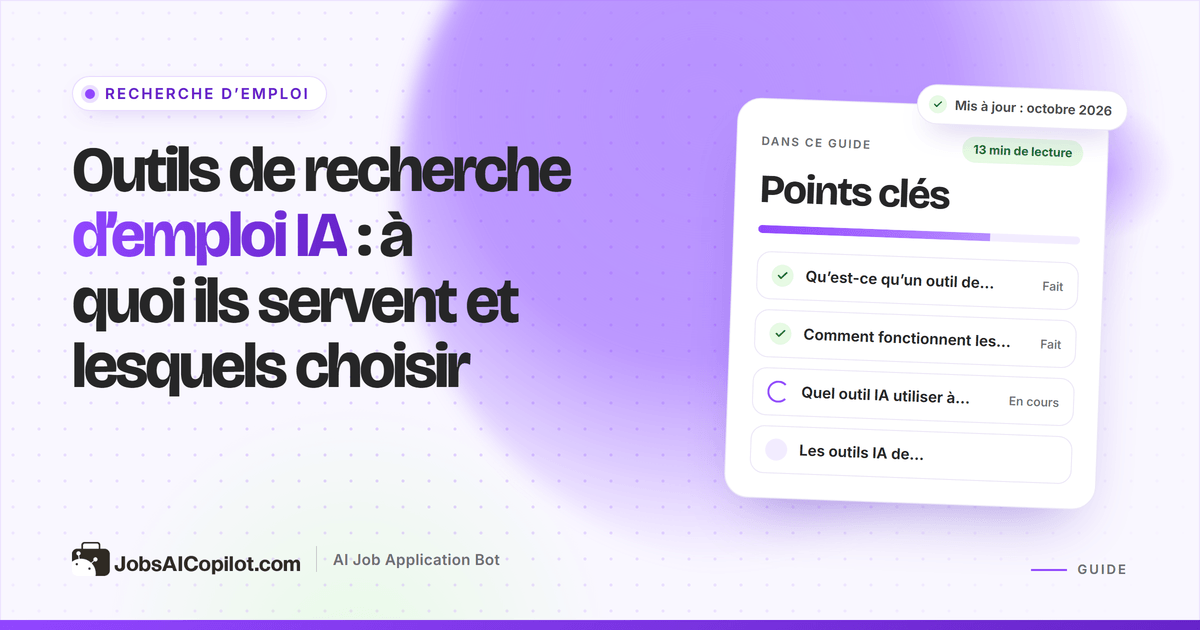 Outils de recherche d’emploi IA : offres ciblées, adaptation du CV, candidature automatique et préparation aux entretiens