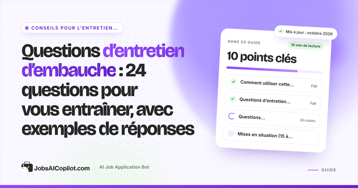 Candidat s’entraînant aux questions d’entretien avec des notes sur la méthode STAR et une liste d’exemples de réponses