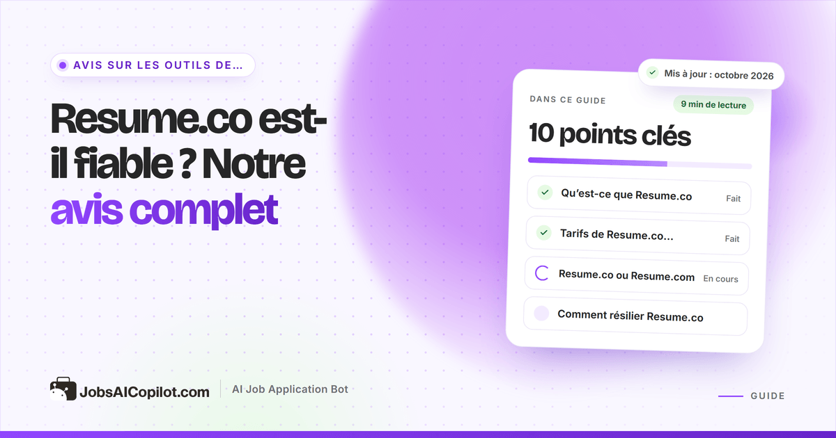 Resume.co est-il fiable ? Avis sur les tarifs de Resume.co, la résiliation et les remboursements