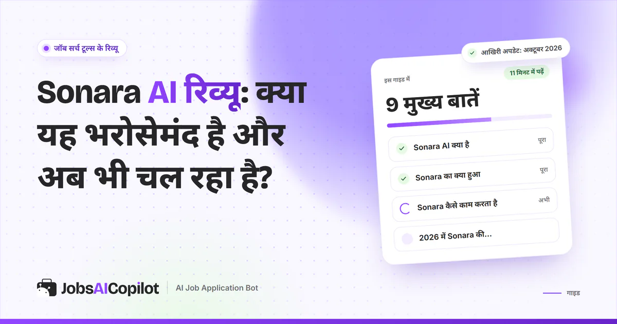 Sonara AI रिव्यू का कवर: Sonara AI क्या है, 2024 में बंद होना और फिर लॉन्च, यह कैसे काम करता है और 2026 की कीमत