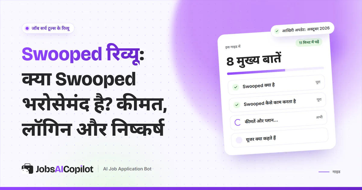 Swooped रिव्यू का कवर: Swooped क्या है, कैसे काम करता है, अक्टूबर 2026 की कीमत और यूजर्स की राय