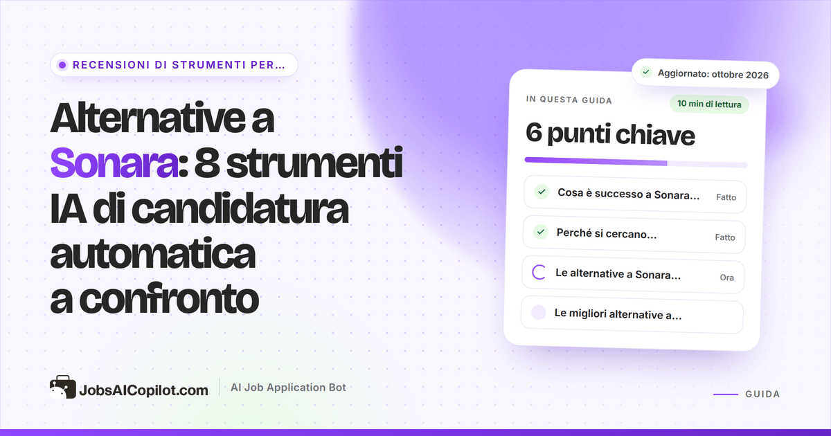Alternative a Sonara AI a confronto per prezzi, limiti giornalieri di candidatura e condizioni di rinnovo
