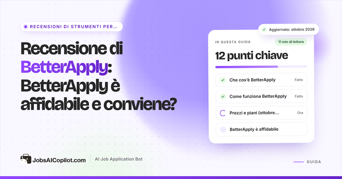 Recensione BetterApply 2026: funzionalità, prezzi, rimborsi e reclami degli utenti del servizio di candidatura automatica