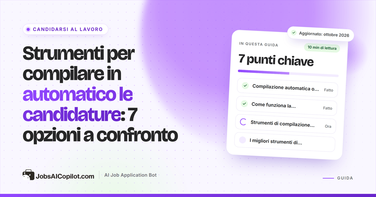 Strumenti di compilazione automatica a confronto: un’estensione del browser compila un modulo di candidatura di più pagine