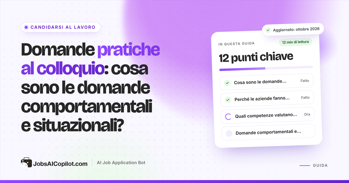 Domande pratiche al colloquio di lavoro spiegate con esempi del metodo STAR