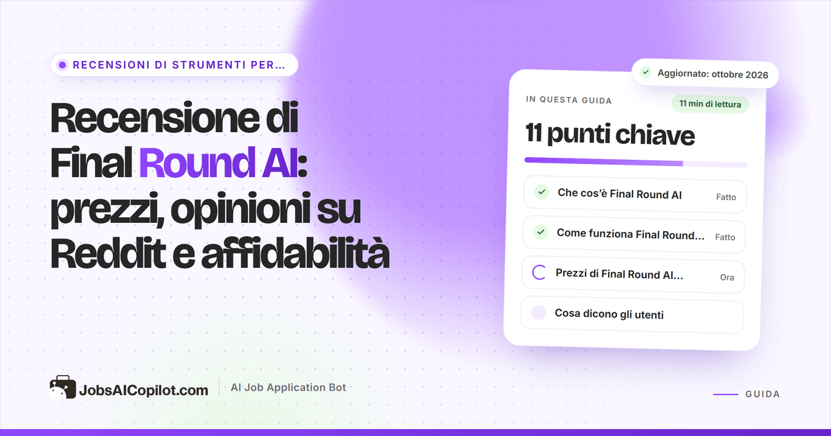 Recensione Final Round AI 2026: funzioni di Interview CoPilot, prezzi e opinioni su Reddit e Trustpilot