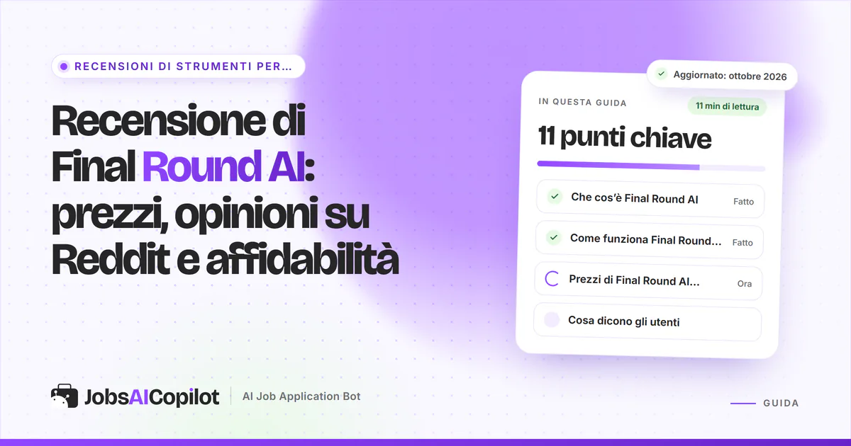Recensione Final Round AI 2026: funzioni di Interview CoPilot, prezzi e opinioni su Reddit e Trustpilot