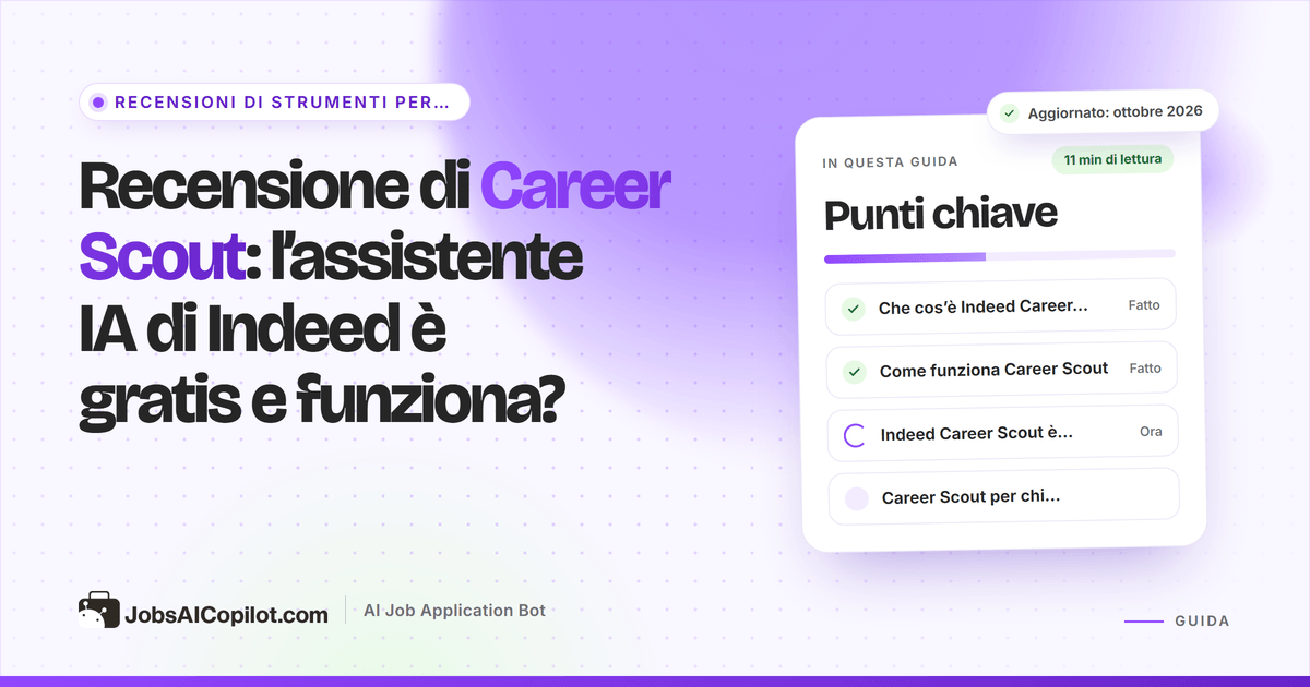 Recensione di Indeed Career Scout 2026: cosa fa l’assistente di carriera IA gratuito, i suoi limiti e le alternative