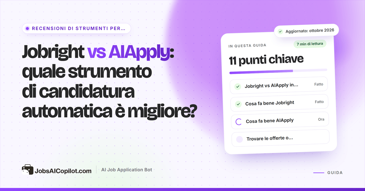Confronto tra Jobright e AIApply