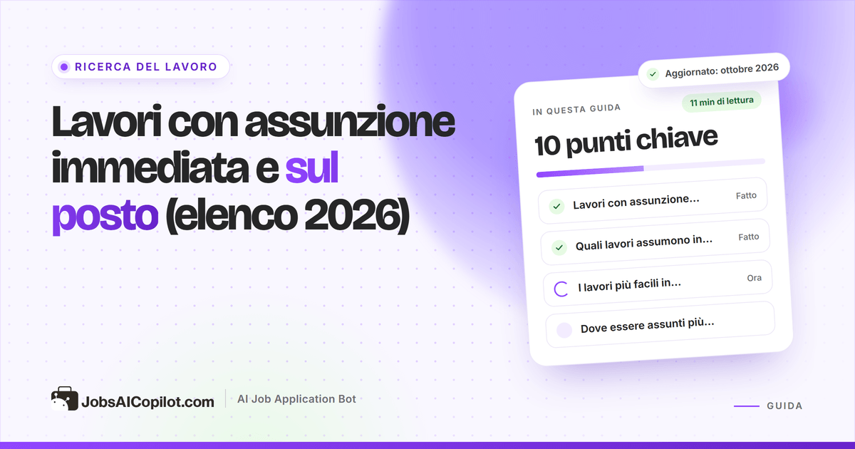 Lavori con assunzione immediata e sul posto: lavori con selezione rapida, aziende e agenzie per il lavoro