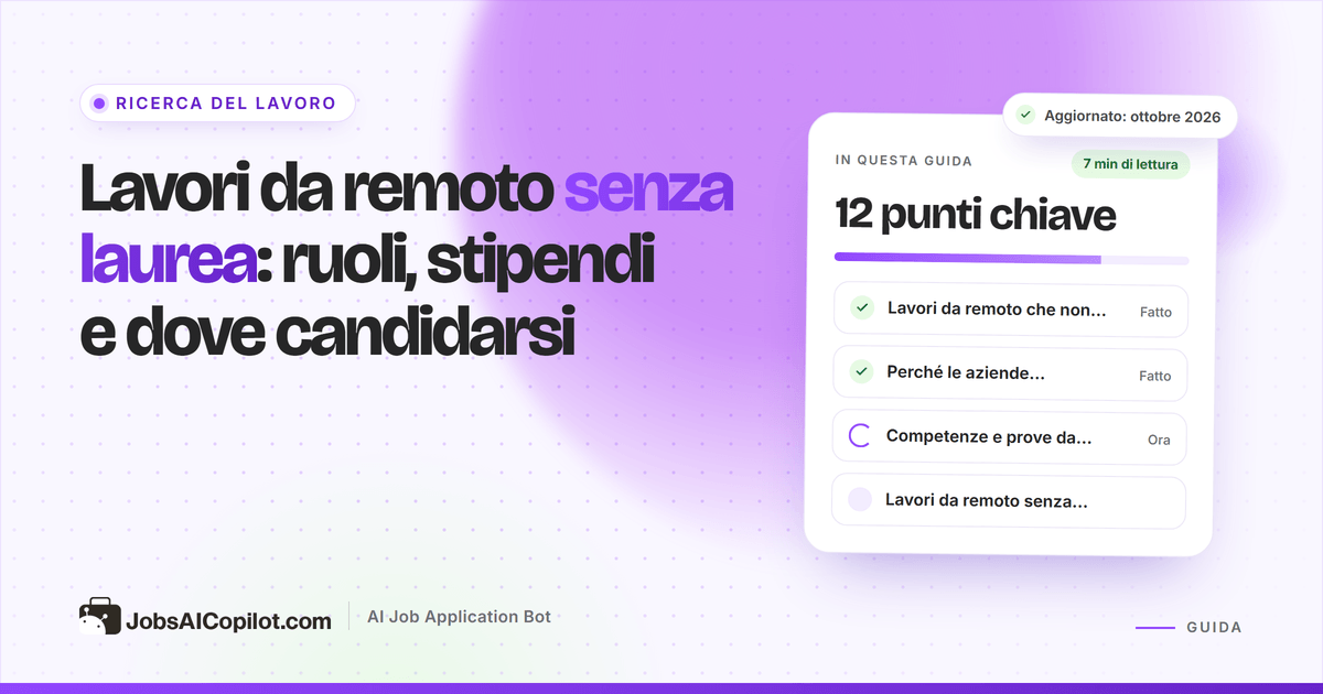 Lavori da remoto che non richiedono una laurea