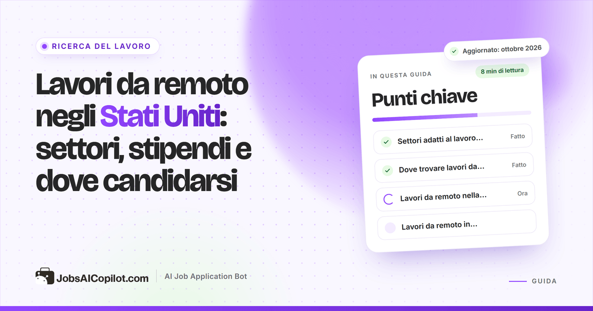Lavori da remoto negli Stati Uniti