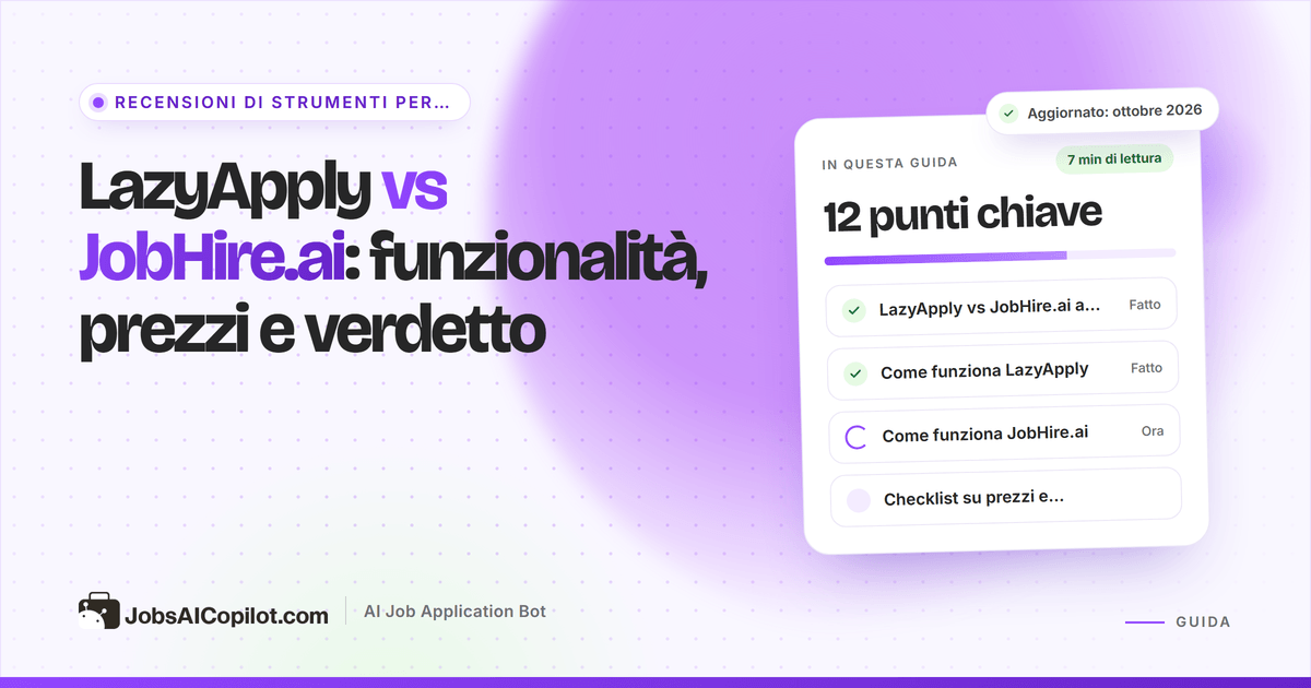 Confronto tra LazyApply e JobHire.ai