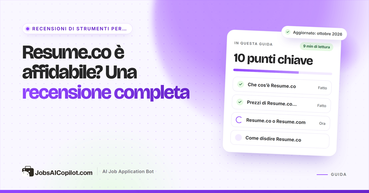 Resume.co è affidabile? Recensione di prezzi, disdetta e rimborsi di Resume.co