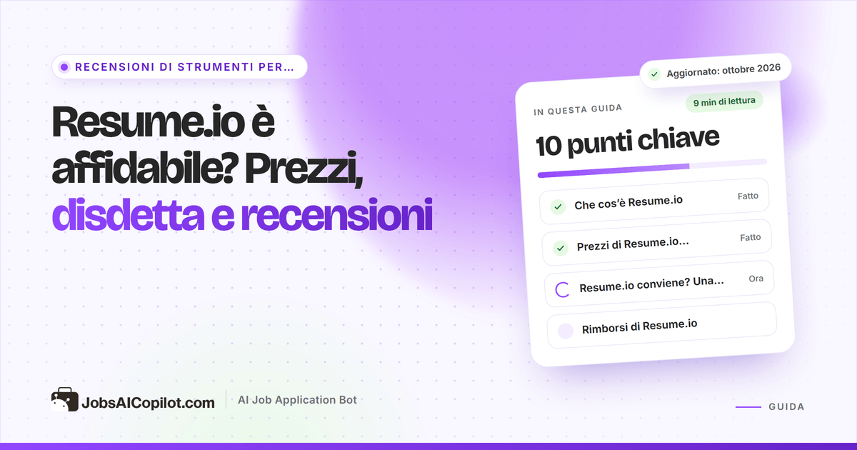 Resume.io è affidabile? Recensione di prezzi, disdetta e rimborsi di Resume.io