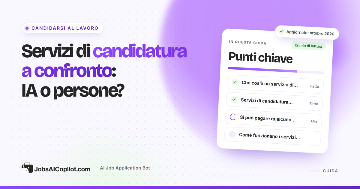 Servizi di candidatura a confronto: strumenti di candidatura automatica con IA o servizi gestiti da persone