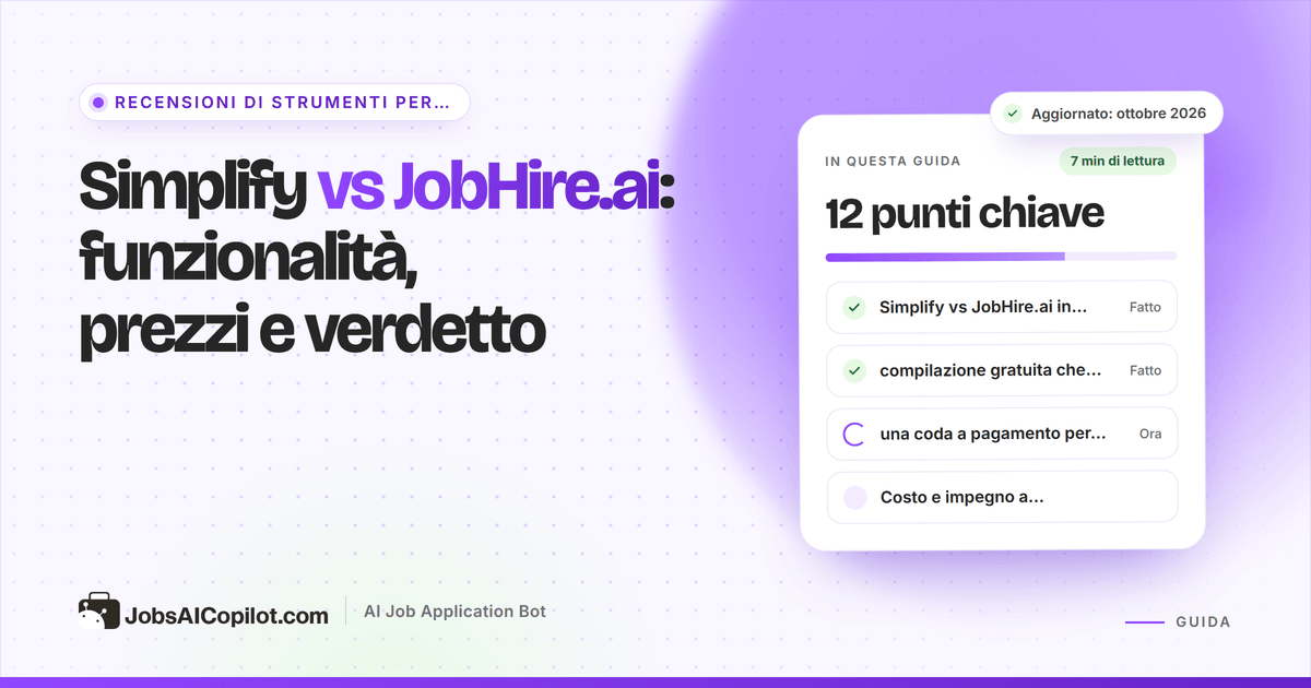Confronto tra Simplify e JobHire.ai