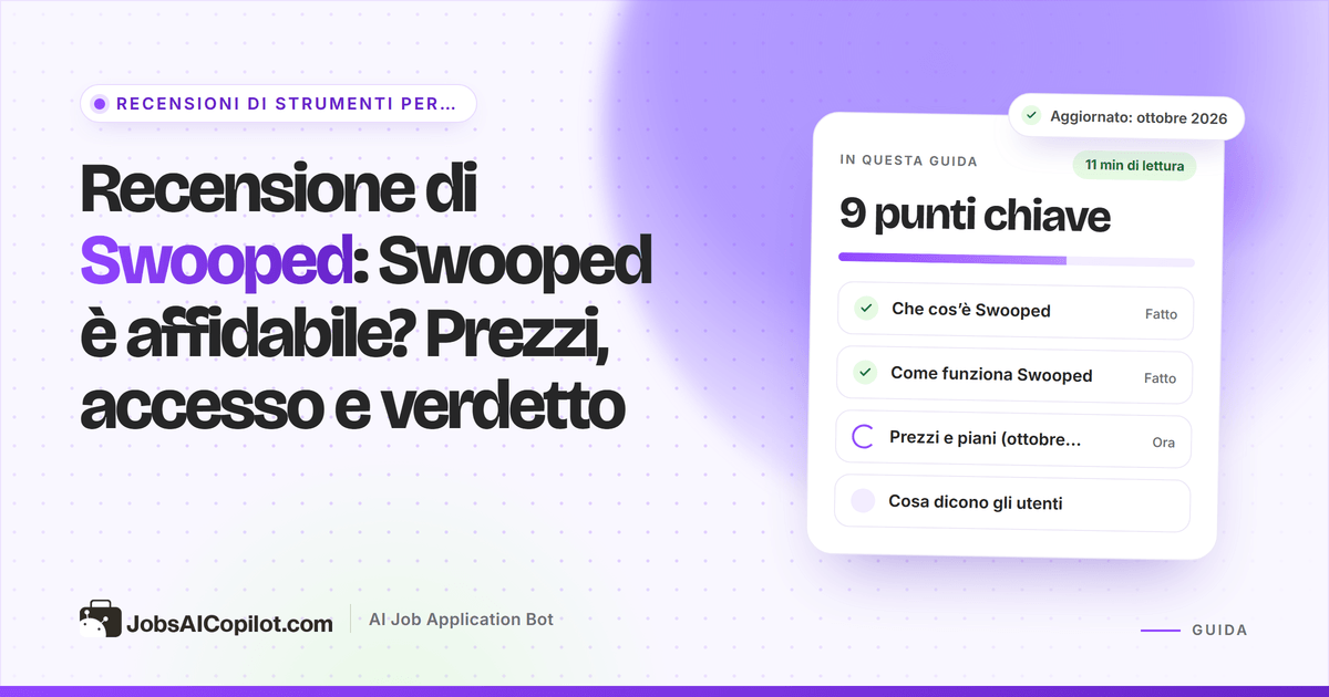 Copertina della recensione di Swooped: Swooped è affidabile? Con una checklist su prezzi, accesso e verdetto