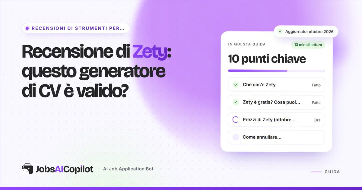 Recensione di Zety: funzioni, prezzi e verdetto sul generatore di CV