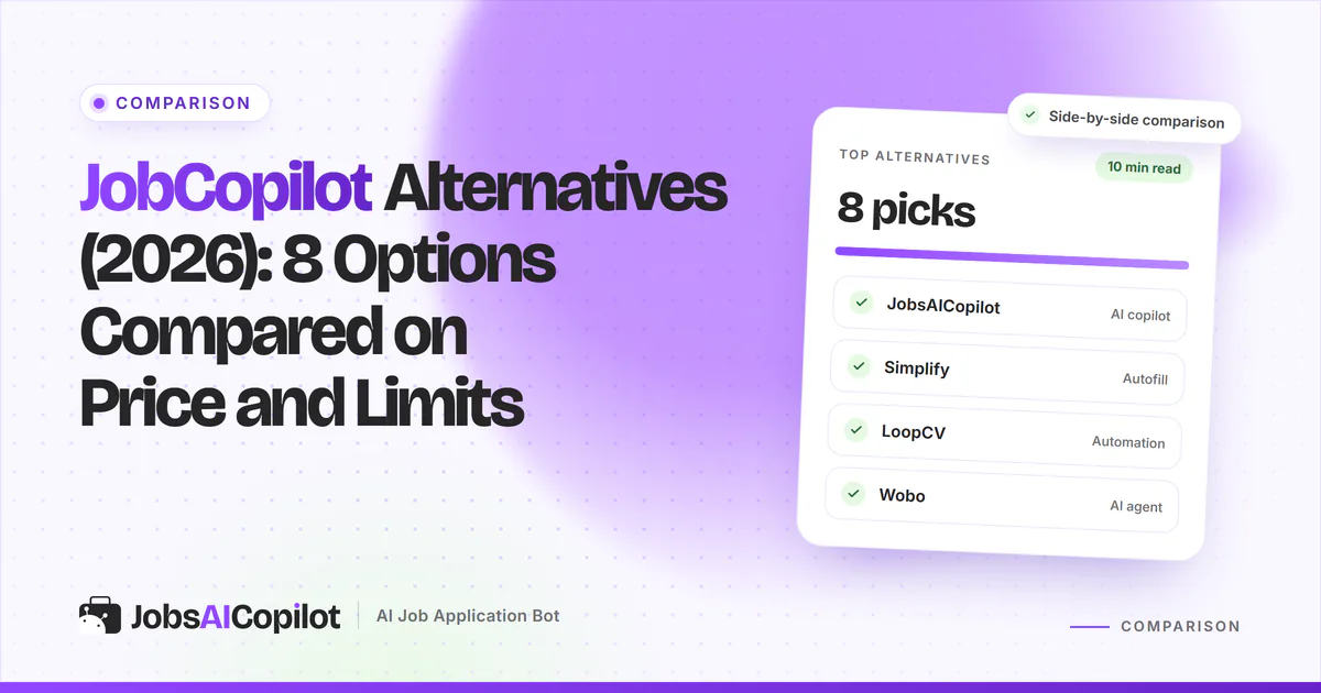 JobCopilot alternatives 2026: eight auto-apply tools compared on price, daily limits and free plans