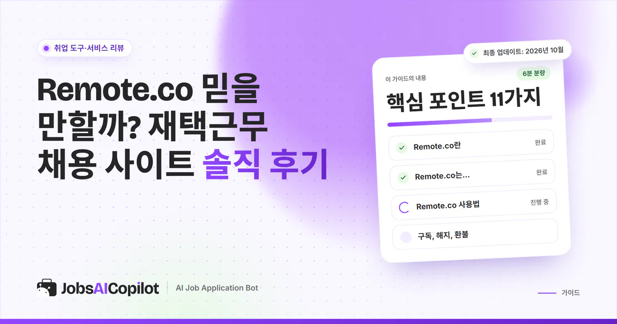 Remote.co 후기 표지: 무료·유료 여부, 사용법, 구독과 해지, 사용자 평가 체크리스트