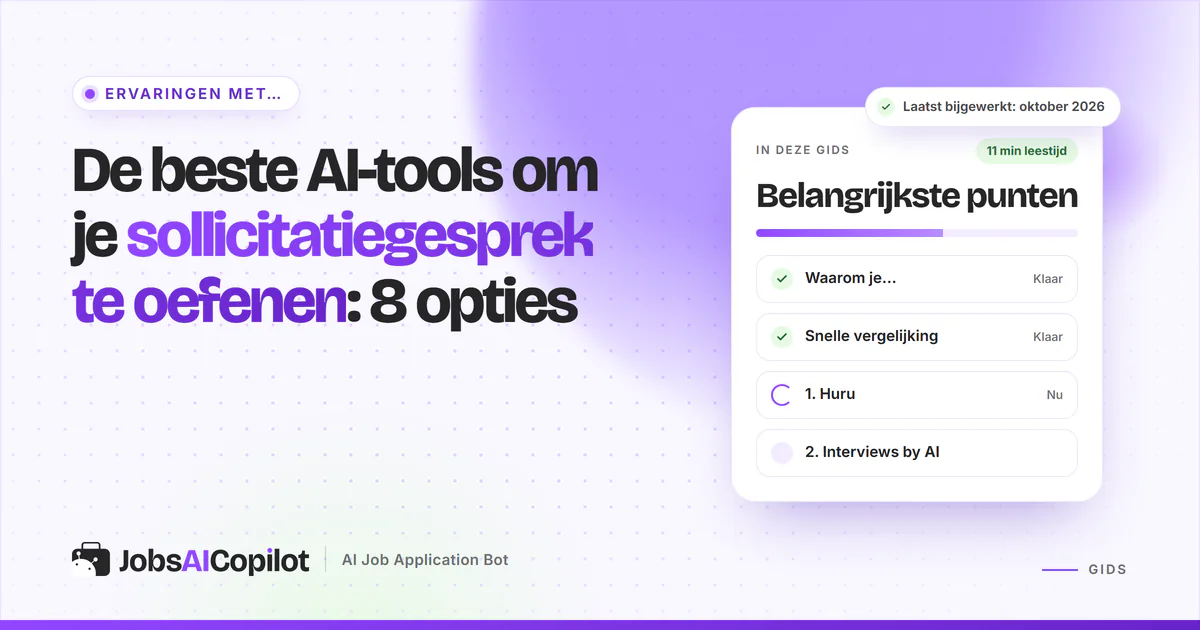 Acht AI-tools voor oefengesprekken vergeleken, met feedbackschermen, gratis versies en startprijzen