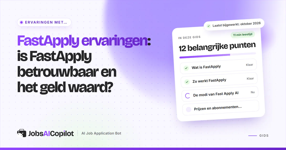 FastApply ervaringen 2026: modi van de Fast Apply AI-extensie, prijzen, risico's en scores van gebruikers