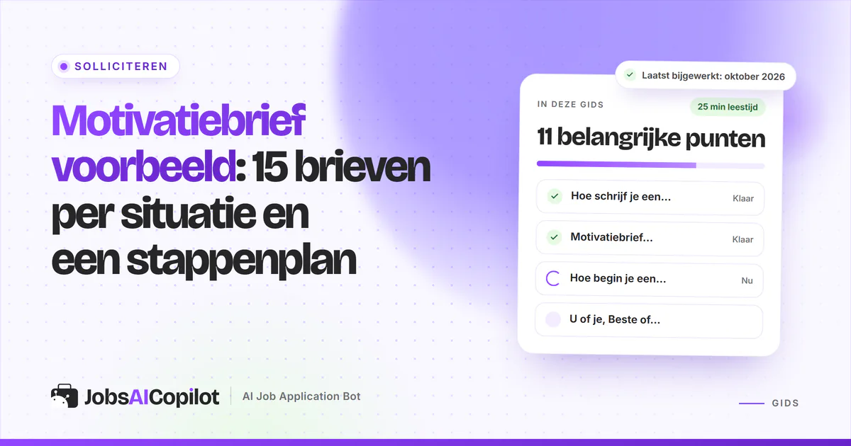 Motivatiebrief voorbeeld: brieven voor een verpleegkundige, leerkracht, stagiair en zij-instromer op een violette cover