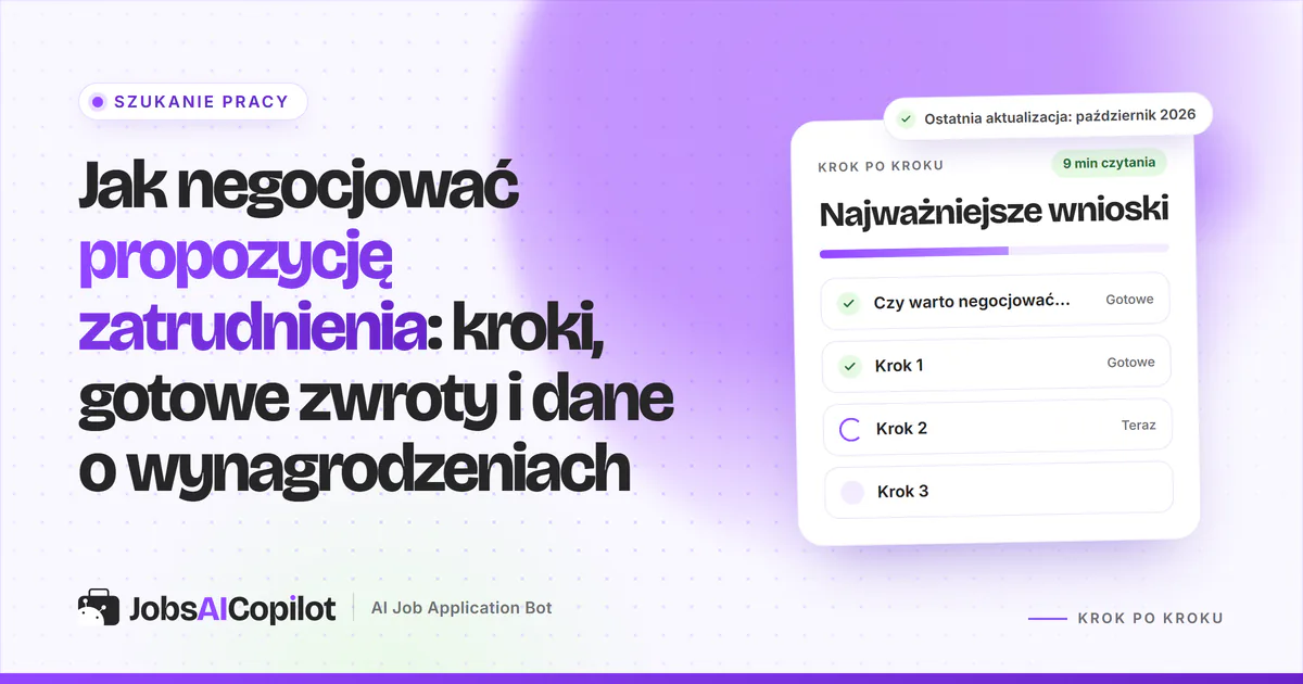 Kandydat czyta pisemną propozycję zatrudnienia i przygotowuje kontrofertę płacową na podstawie danych o rynkowych stawkach