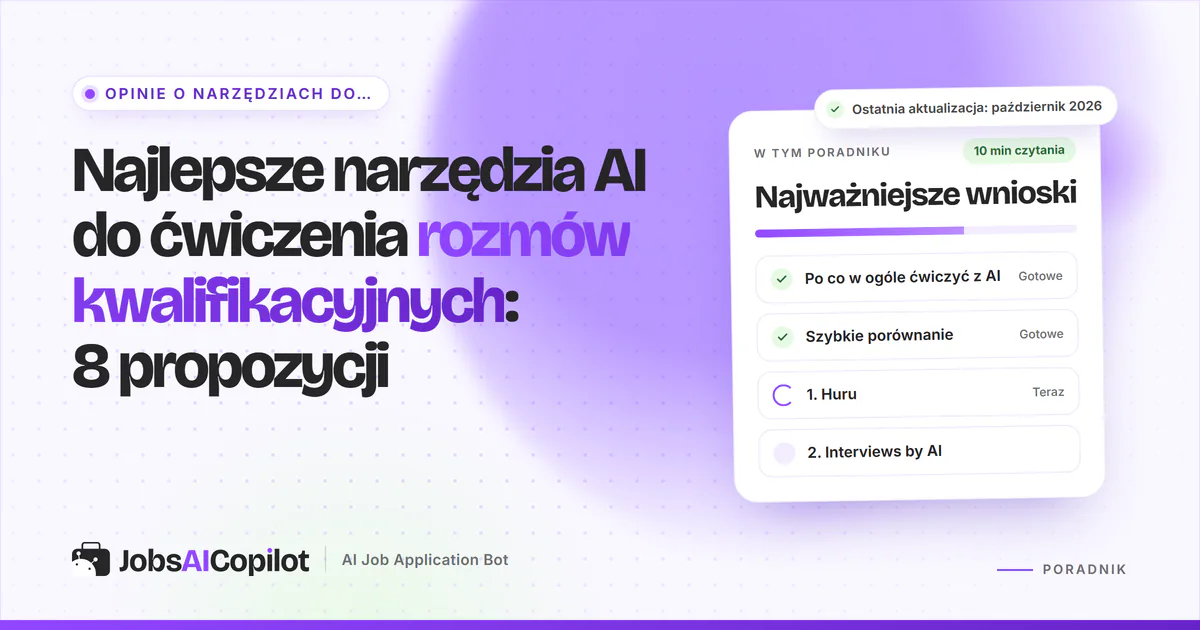Osiem narzędzi AI do ćwiczenia rozmów kwalifikacyjnych: ekrany z informacją zwrotną, darmowe plany i ceny startowe
