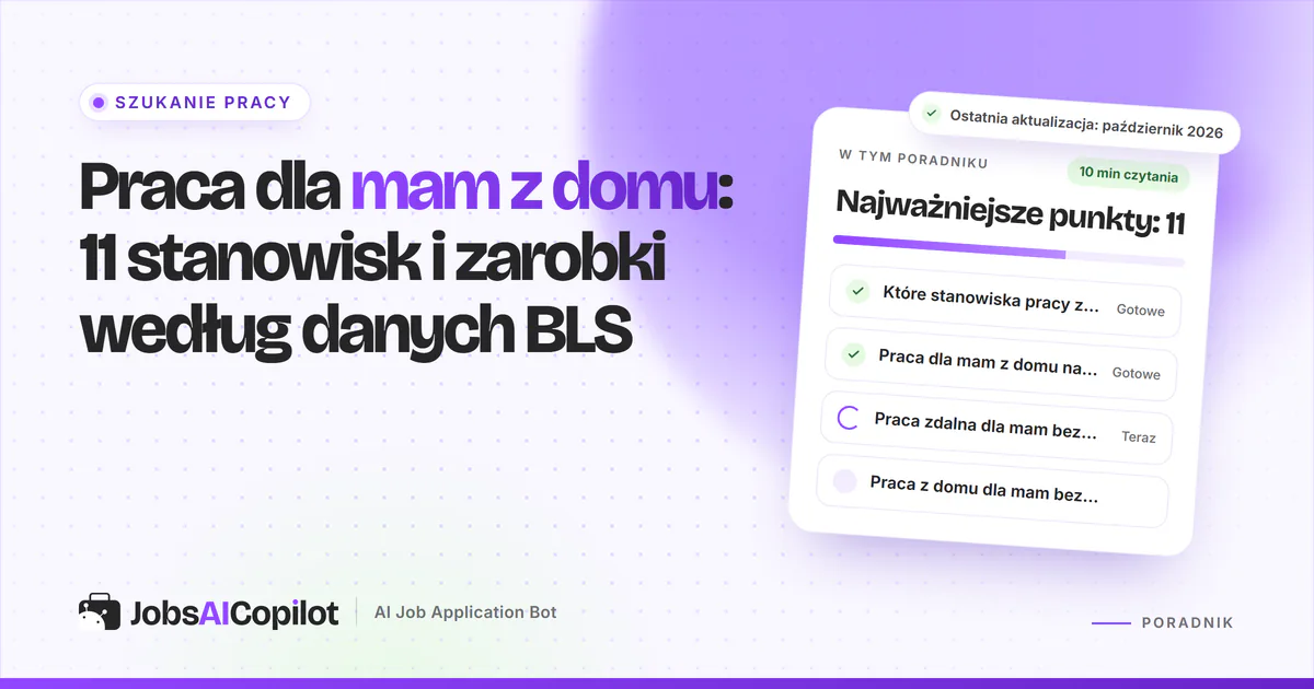 Praca dla mam z domu: laptop i notatnik na kuchennym stole na okładce JobsAICopilot