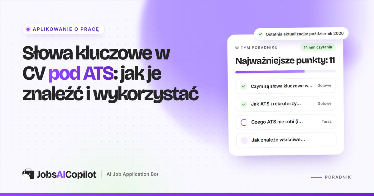 Ogłoszenie o pracę z wyróżnionymi, powtarzającymi się umiejętnościami dopasowanymi do sekcji umiejętności w CV