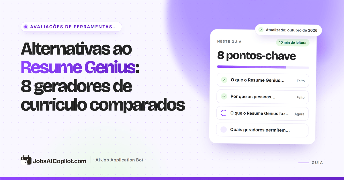 Alternativas ao Resume Genius: geradores de currículo grátis e pagos comparados em preço e downloads
