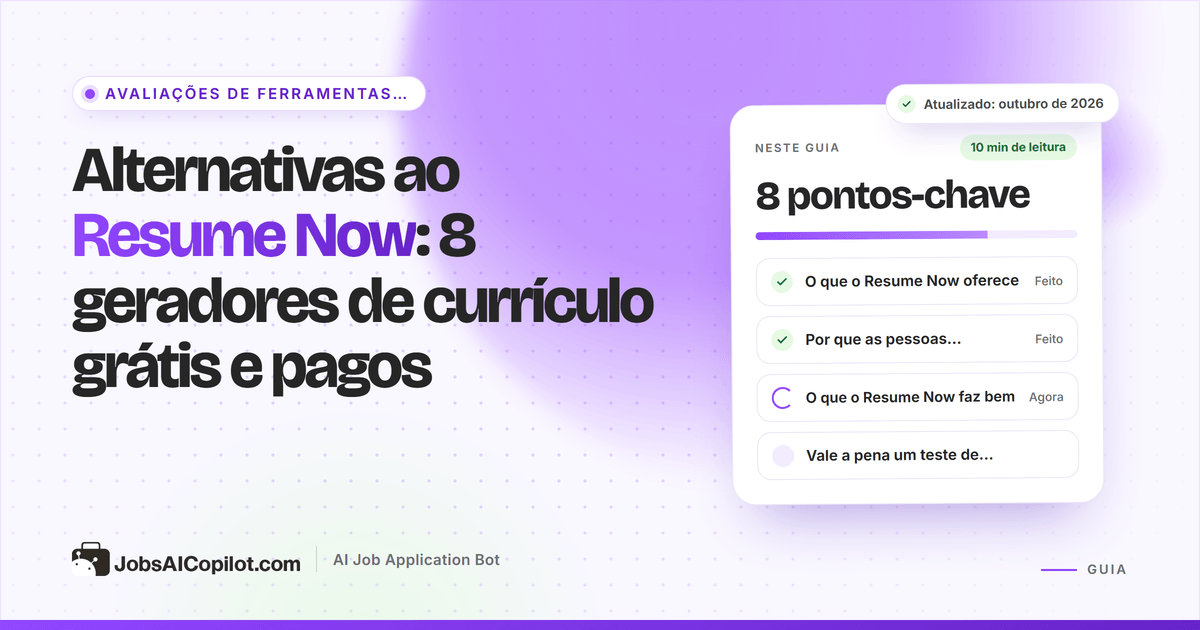 Alternativas ao Resume Now: geradores de currículo grátis e pagos comparados em preço e regras de renovação