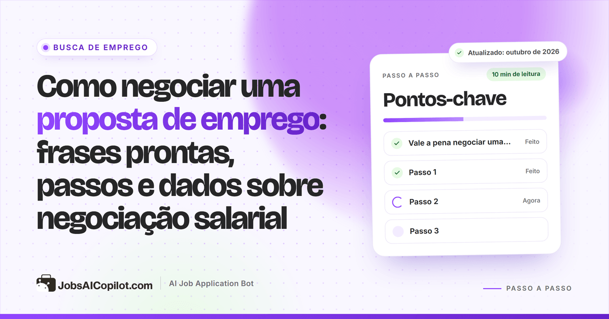Candidato analisando uma proposta de emprego por escrito e preparando uma contraproposta salarial com dados do mercado