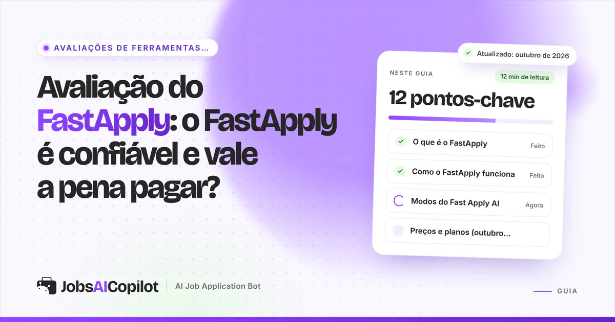 Avaliação do FastApply 2026: modos da extensão Fast Apply AI, preços, riscos e notas dos usuários