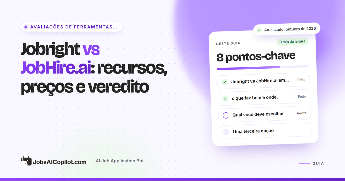 Comparativo entre Jobright e JobHire.ai: recursos, preços e regras de reembolso