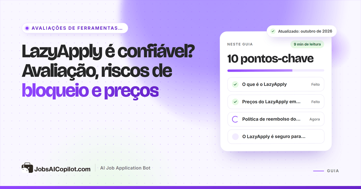 LazyApply é confiável? Avaliação dos preços do LazyApply, do risco de bloqueio e da opinião dos usuários