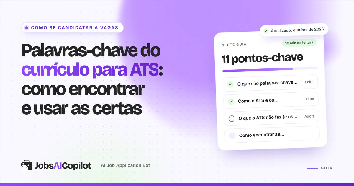 Descrição de vaga com habilidades repetidas destacadas e ligadas à seção de habilidades de um currículo