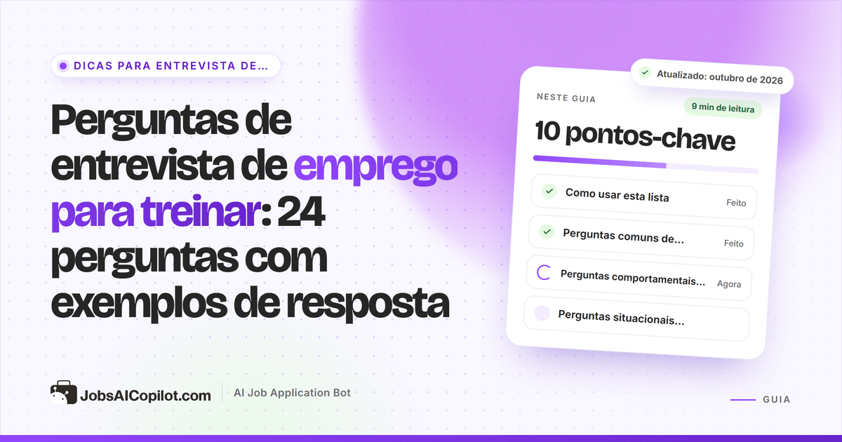 Candidato treinando perguntas de entrevista com anotações no método STAR e uma lista de exemplos de resposta