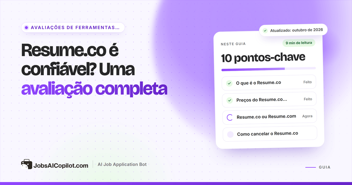 Resume.co é confiável? Avaliação dos preços, do cancelamento e dos reembolsos do Resume.co