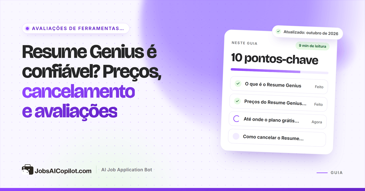 Resume Genius é confiável? Avaliação dos preços, do cancelamento e dos reembolsos do Resume Genius