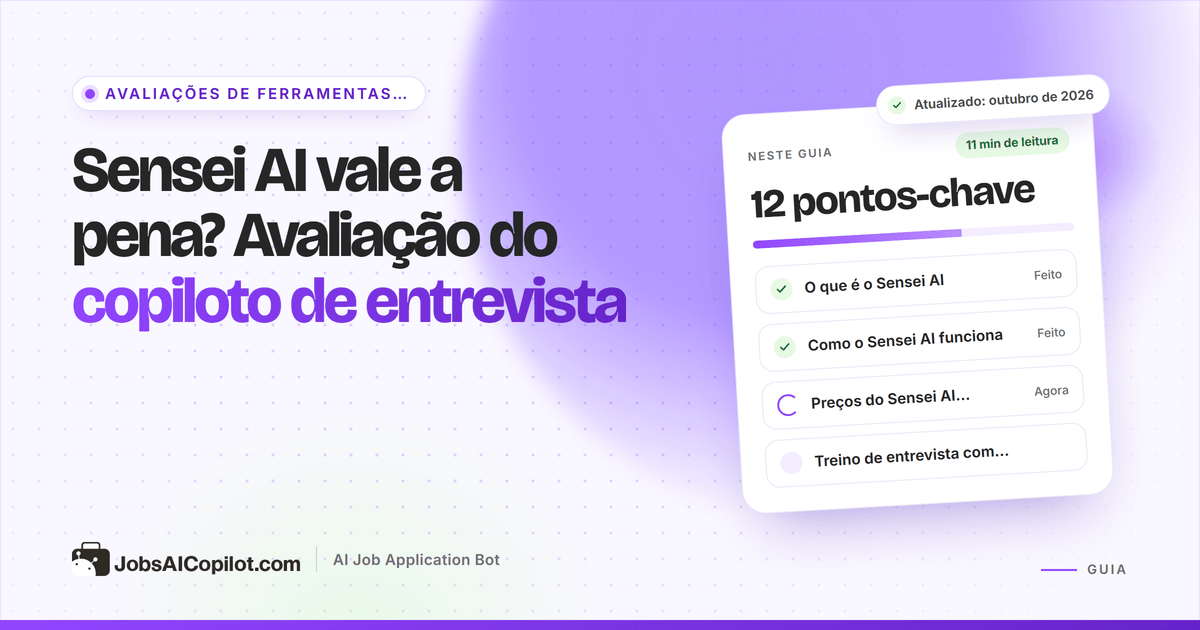 Avaliação do Sensei AI 2026: como funciona o copiloto de entrevista, quanto custa e quais são os riscos