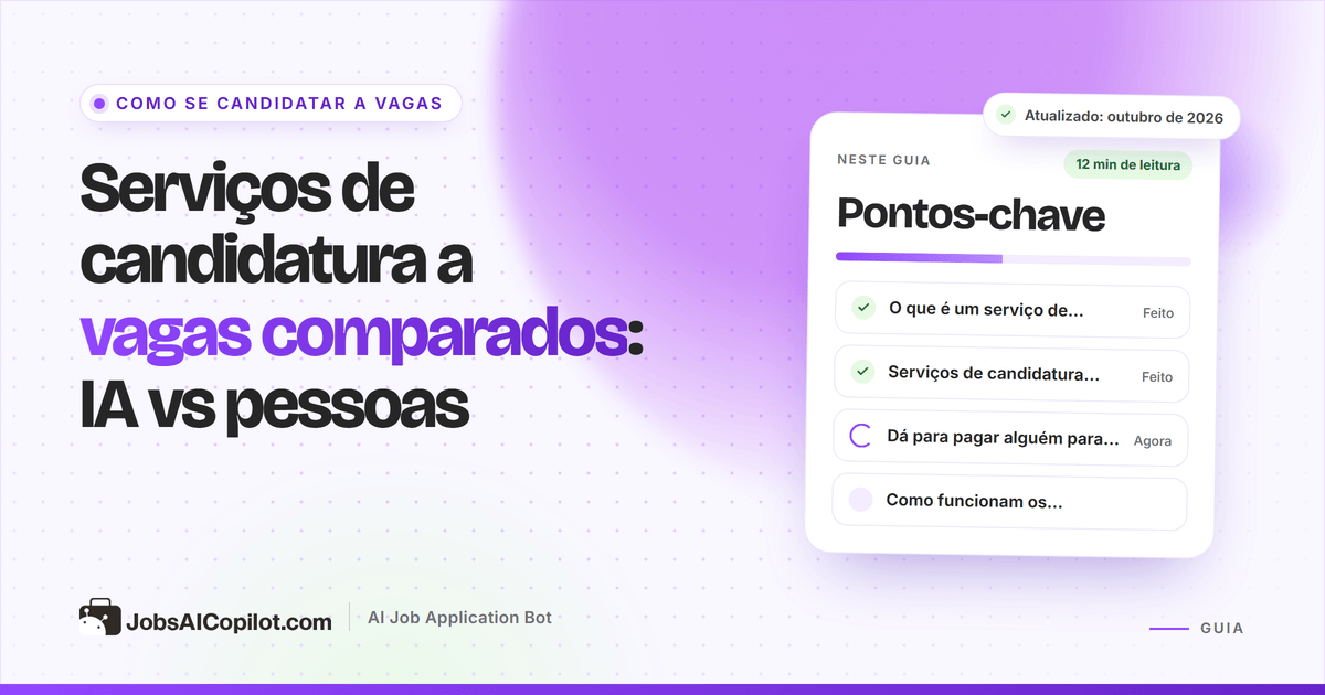 Serviços de candidatura a vagas comparados: ferramentas de candidatura automática com IA vs serviços humanos