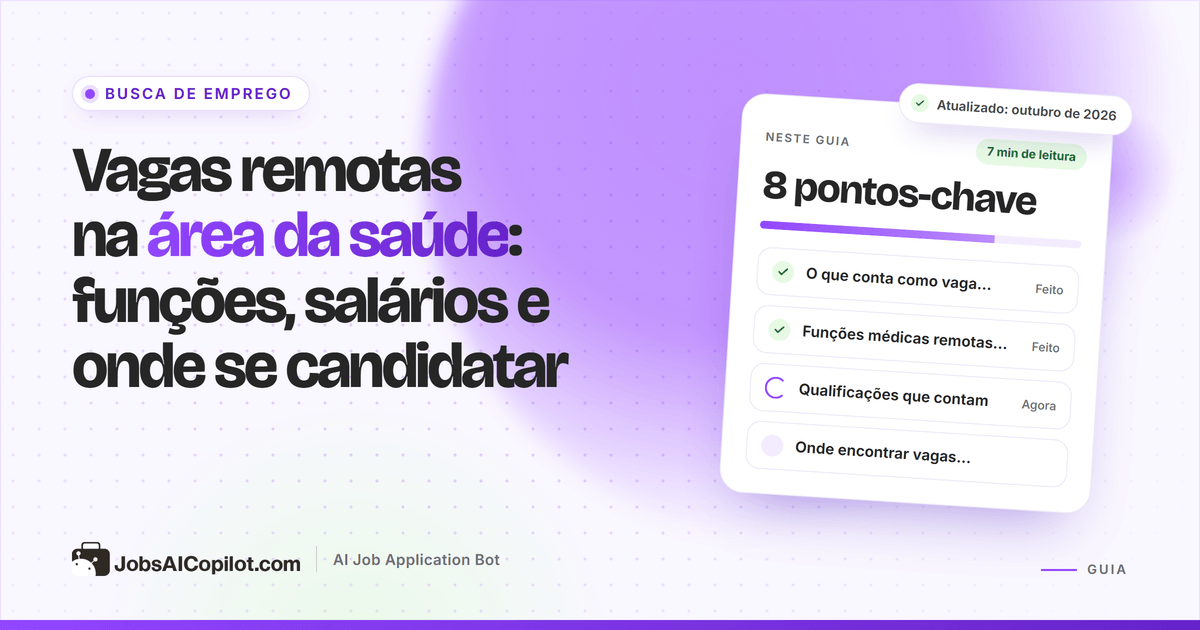 Vagas remotas na área da saúde: enfermagem por telessaúde, codificação médica, transcrição e outras funções