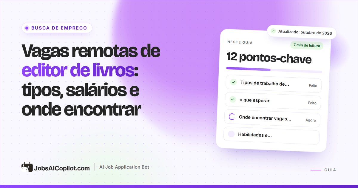 Vagas remotas de editor de livros: tipos de edição, salários e onde encontrar oportunidades