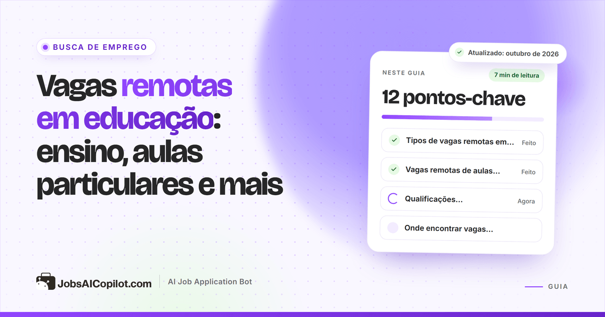 Vagas remotas em educação: ensino online, aulas particulares, design instrucional e funções em edtech